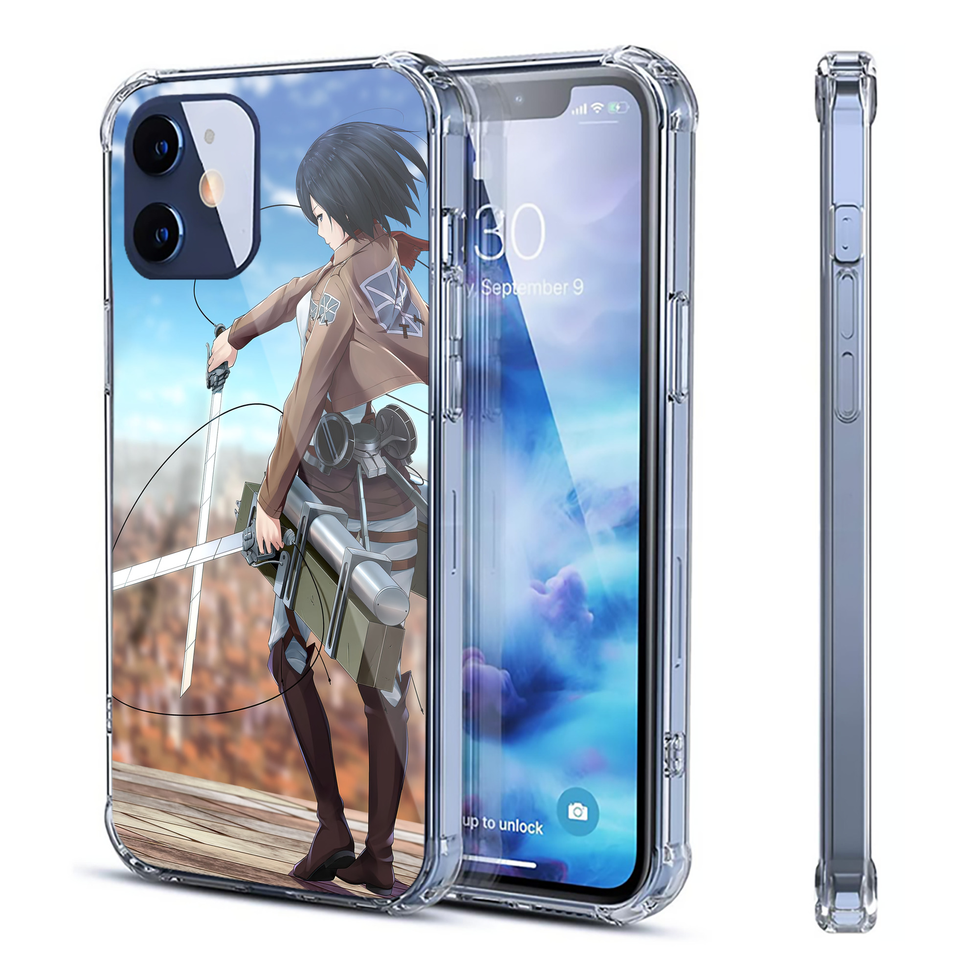 （画像用） 進撃の巨人 Attack on Titan 【iPhone 12シリーズ対応】透明スマホケース（クリアソフトケース）